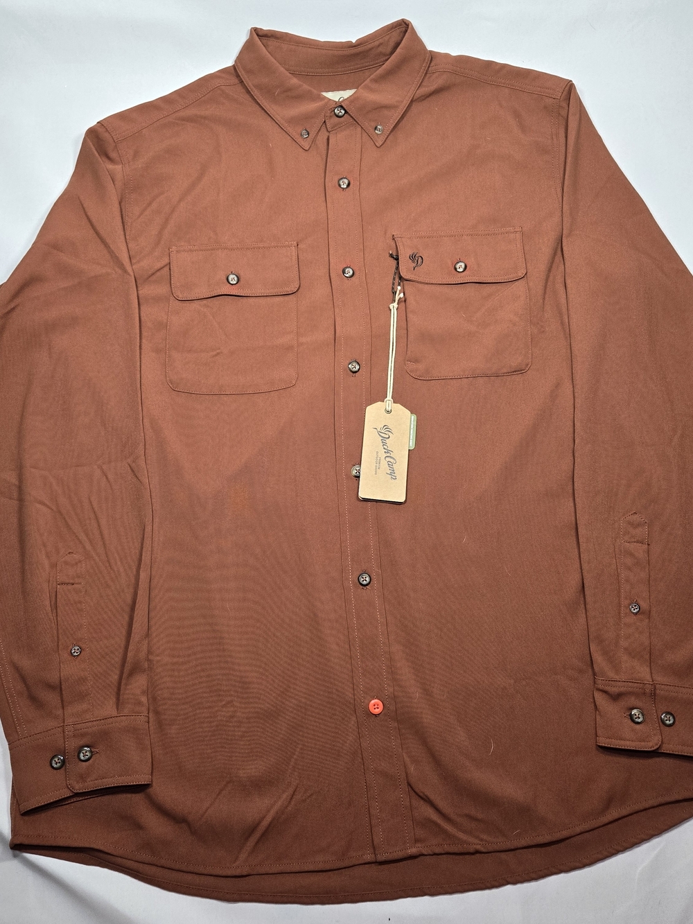 DUCK CAMP Midweight Hunting Shirt Mens XL Rust Brown SPF 30 Gorpcore NWT